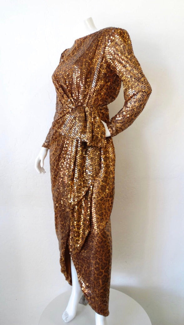 Saks Fifth Avenue cocktail dress, Fall 1953. Museum at FIT The rhinestones  and spangles on this dress imitate a shimmer…