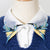 Elegant Crane Wing Detachable Collar - Fashionable Polyester Half-Shirt Style, Hand Wash/Dry Clean